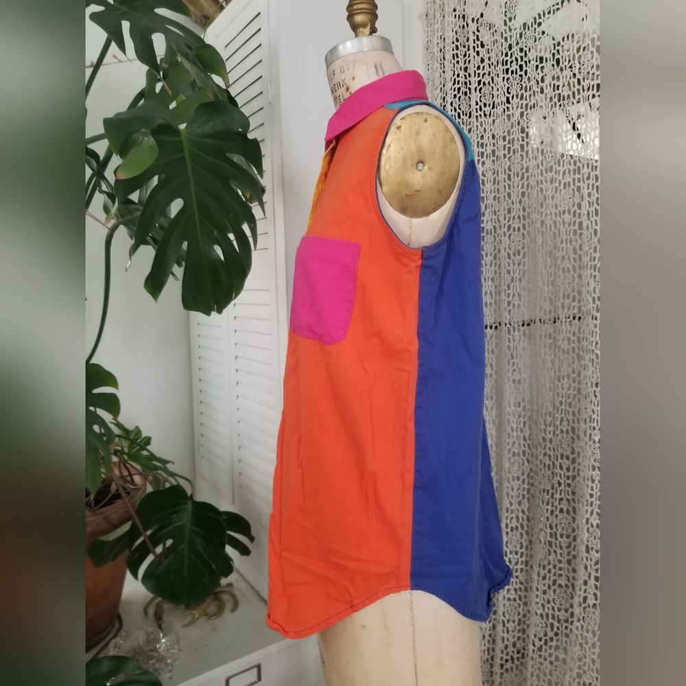 GITANO Color Block Button Down Dress Shirt - Picture 7 of 11